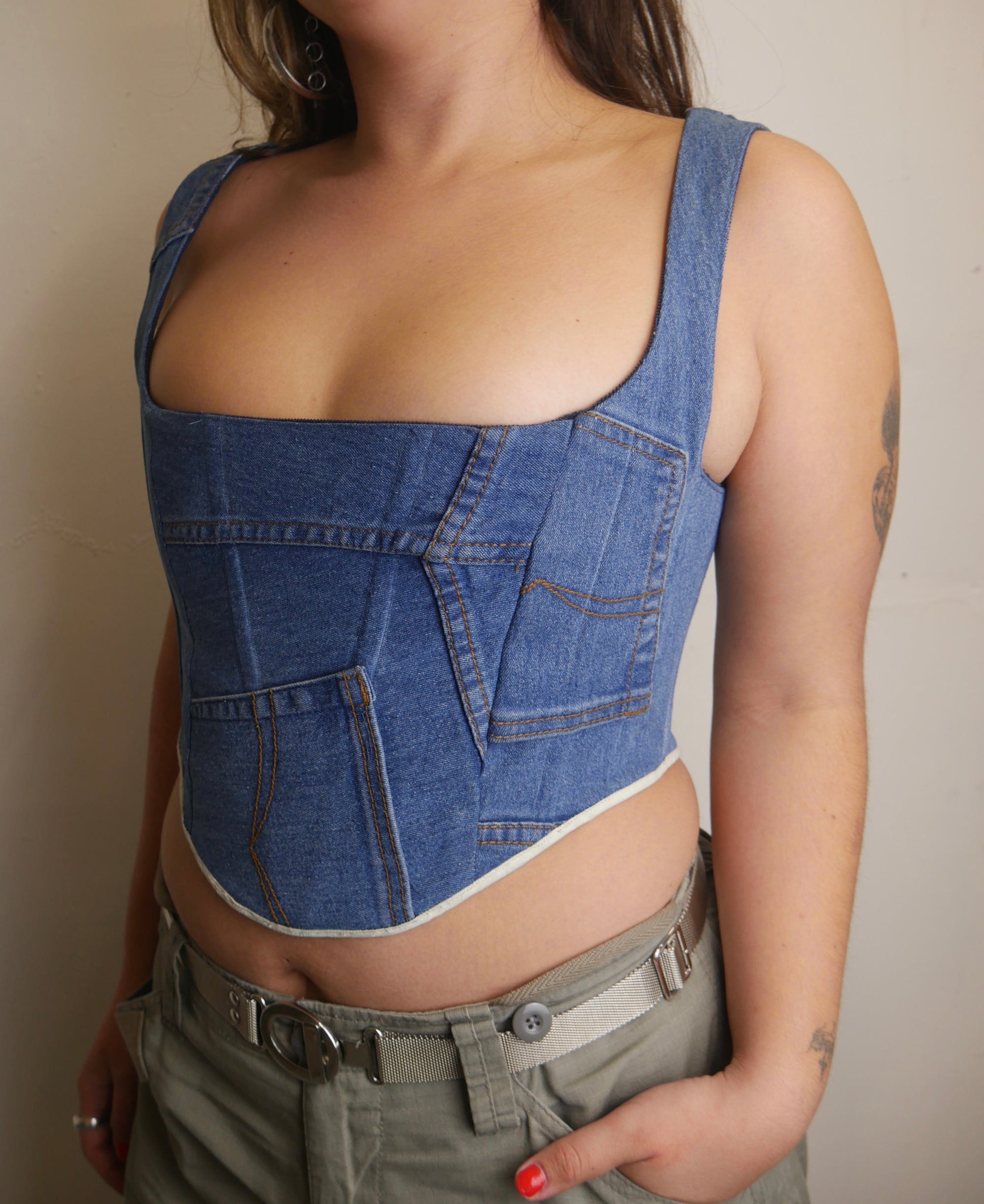 Denim Pocket Corset (S/M) RRP £980